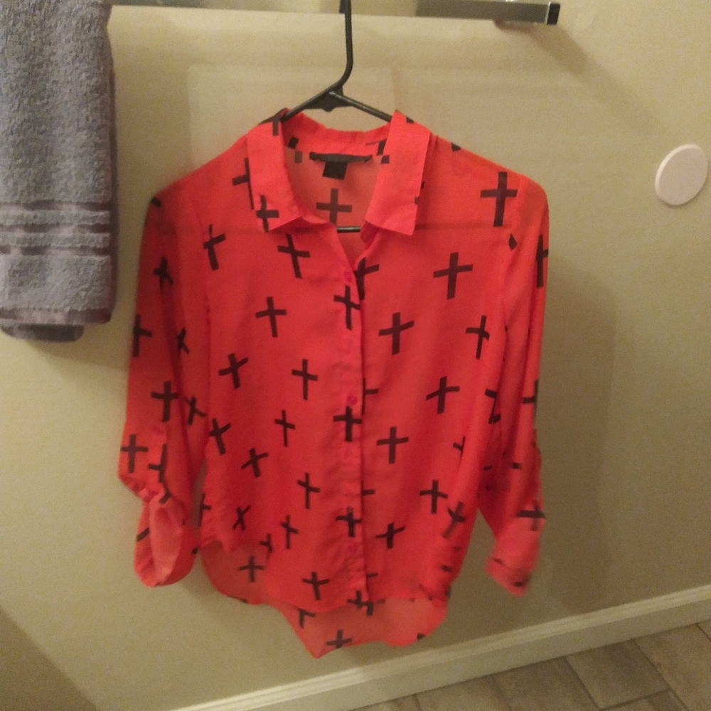 Size small cross blouse no damages